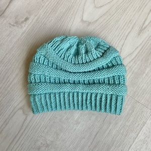 Handmade Knitted Beanie Mint/Teal